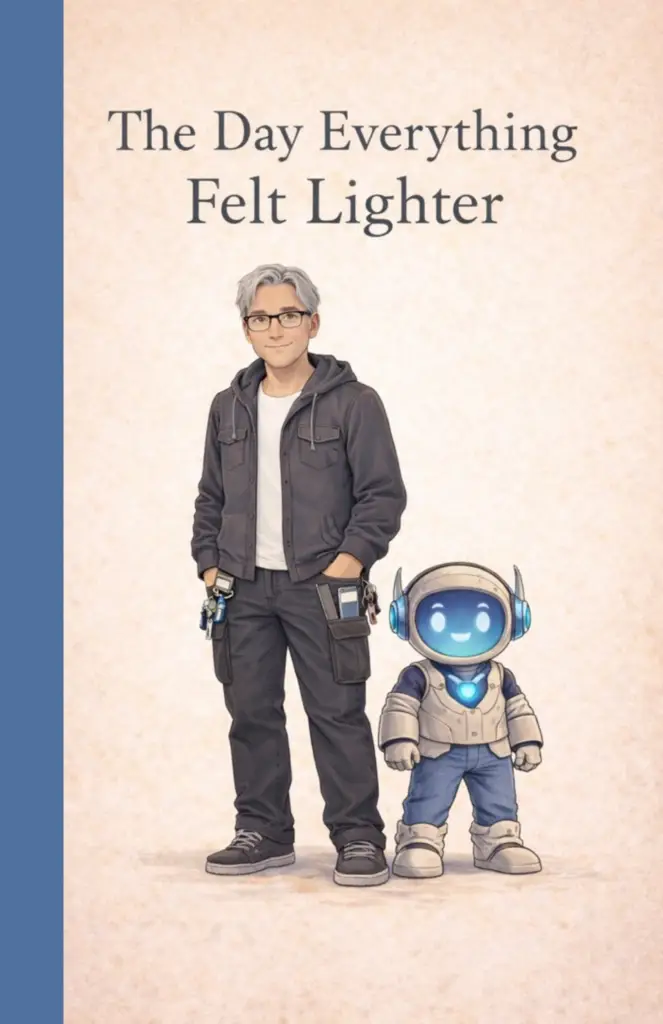 Explore the Stories... Front cover of The Day Everything Felt Lighter by Brett Hawkes